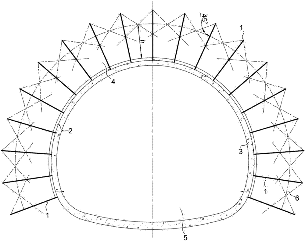 Tunnel system anchor rod design method based on safety factor method