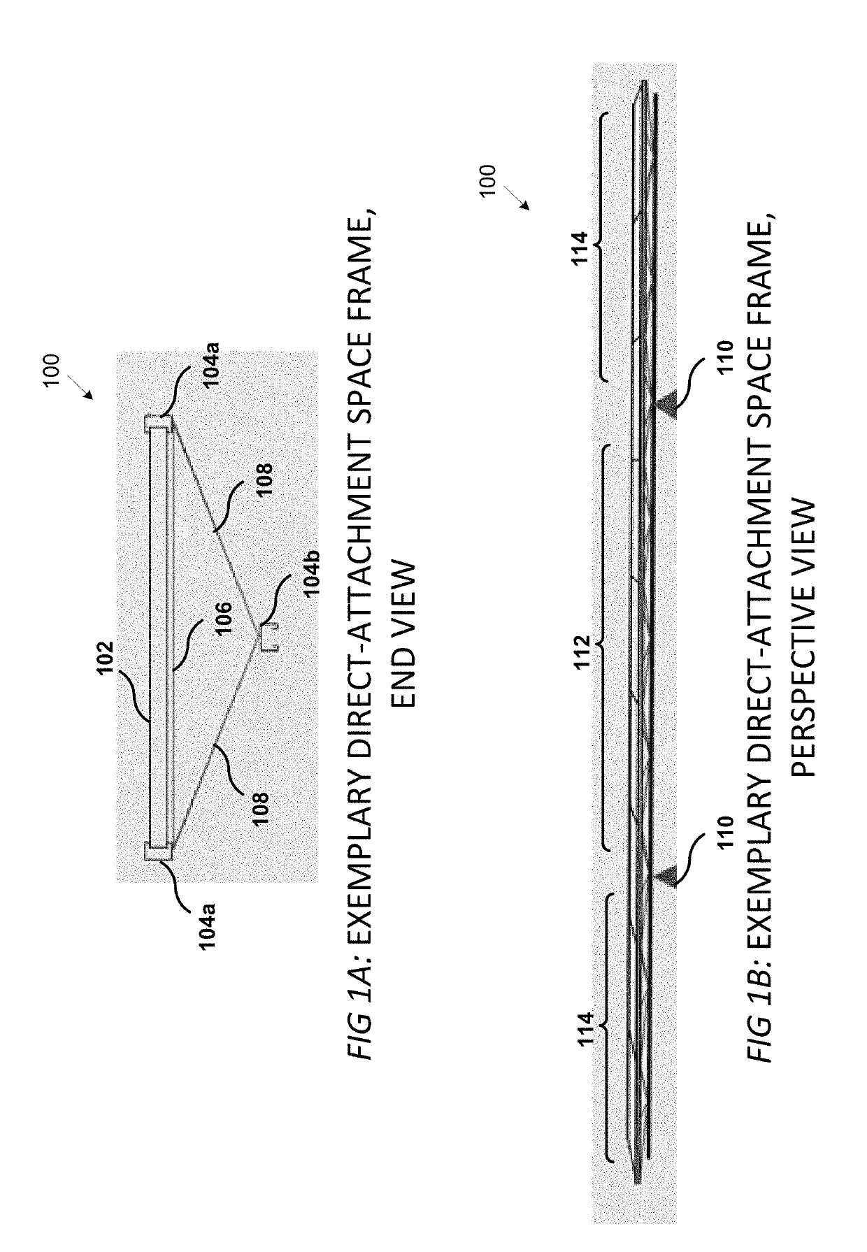 Apparatuses, systems, and methods for a direct-attachment space frame