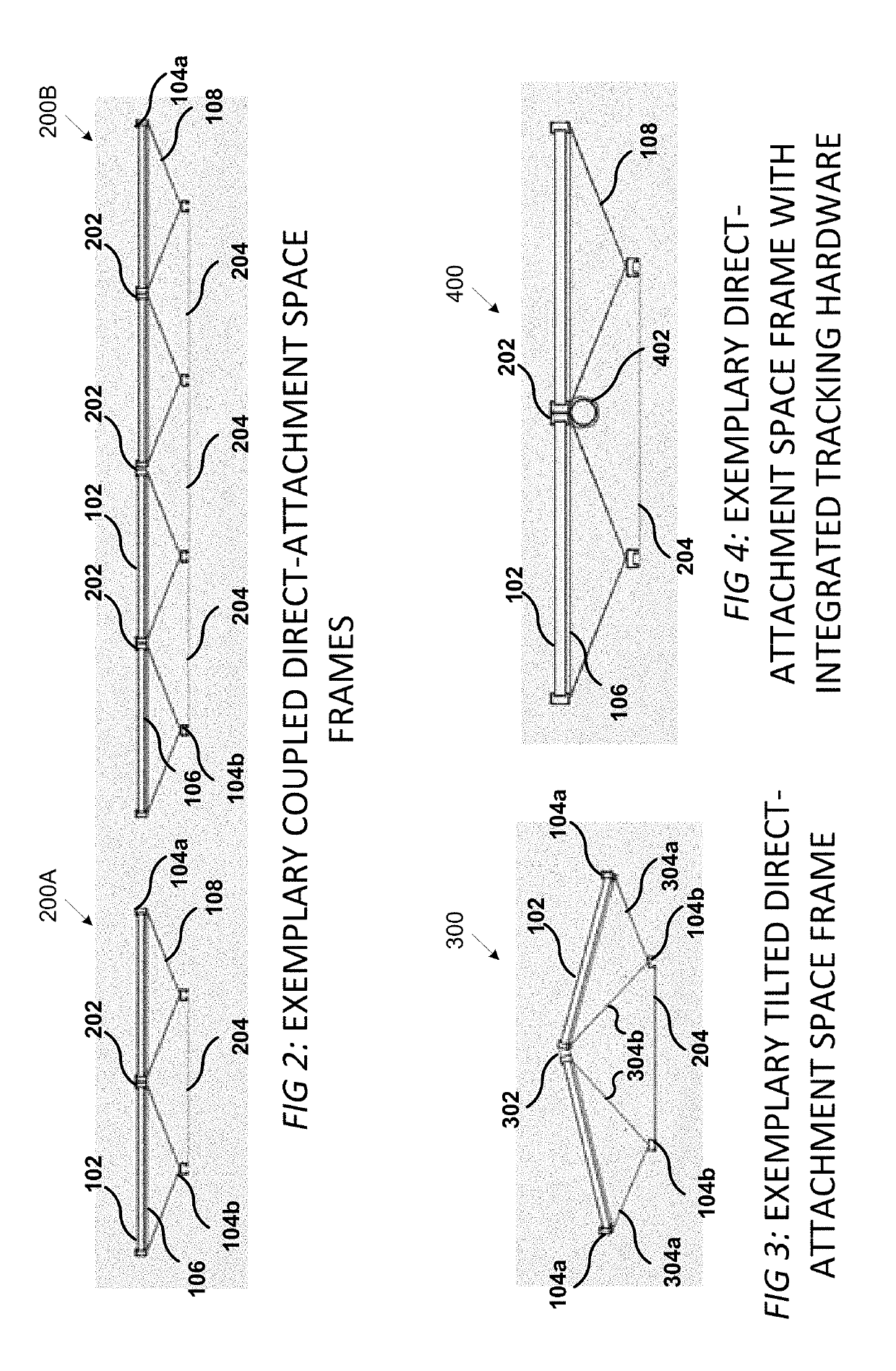 Apparatuses, systems, and methods for a direct-attachment space frame