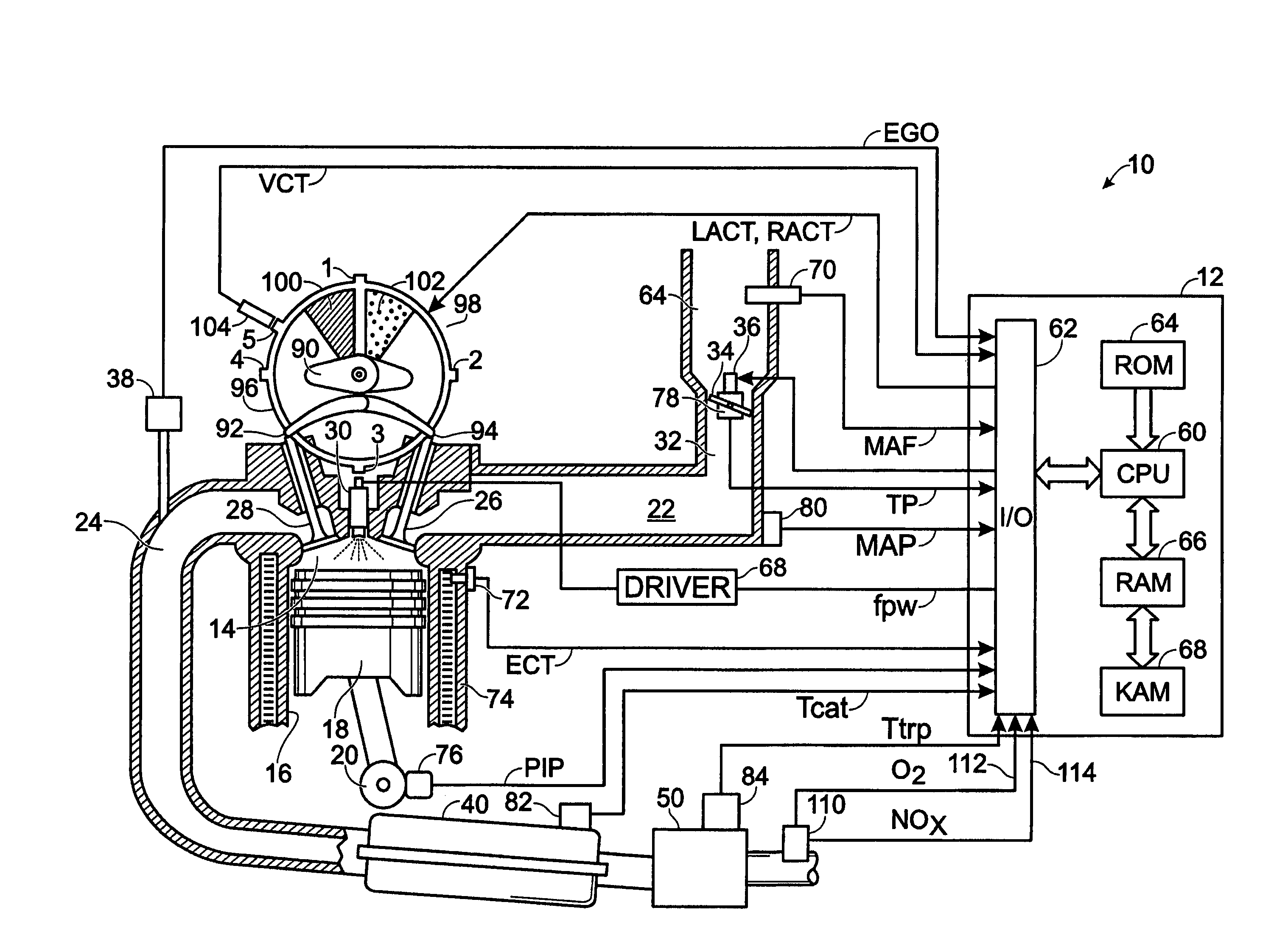 System and method for reducing NOx emissions in an apparatus having a diesel engine