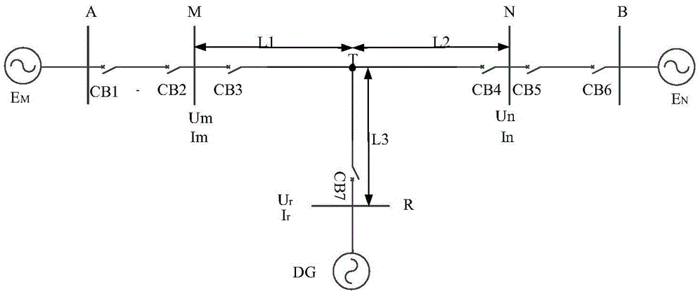 T line protection scheme fit for distributed electrical connection