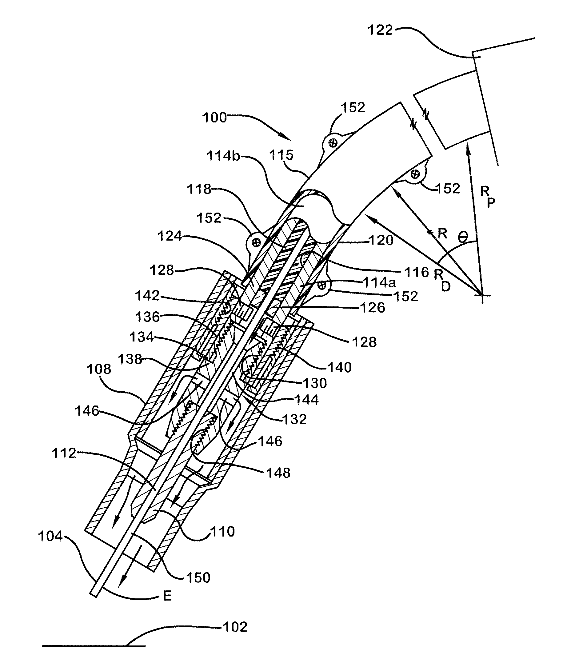 Split gooseneck for welding guns