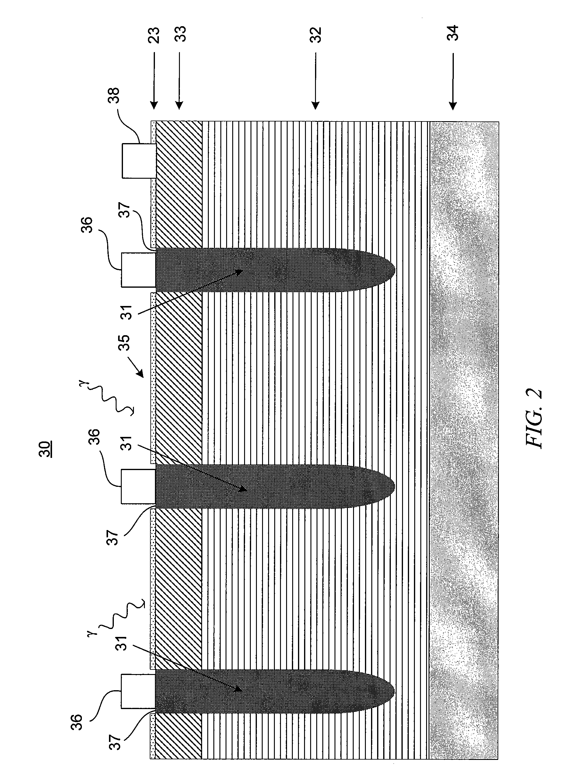 Lateral collection architecture for sls detectors