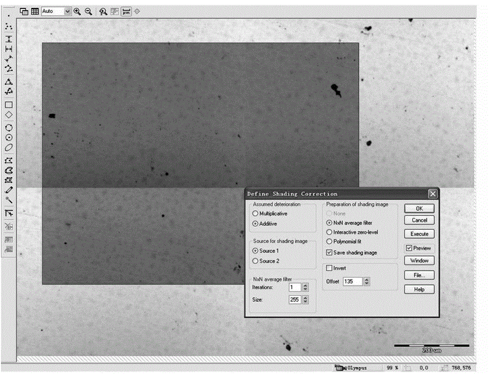 Method for quantitatively analyzing inclusions in steel under laser microscope