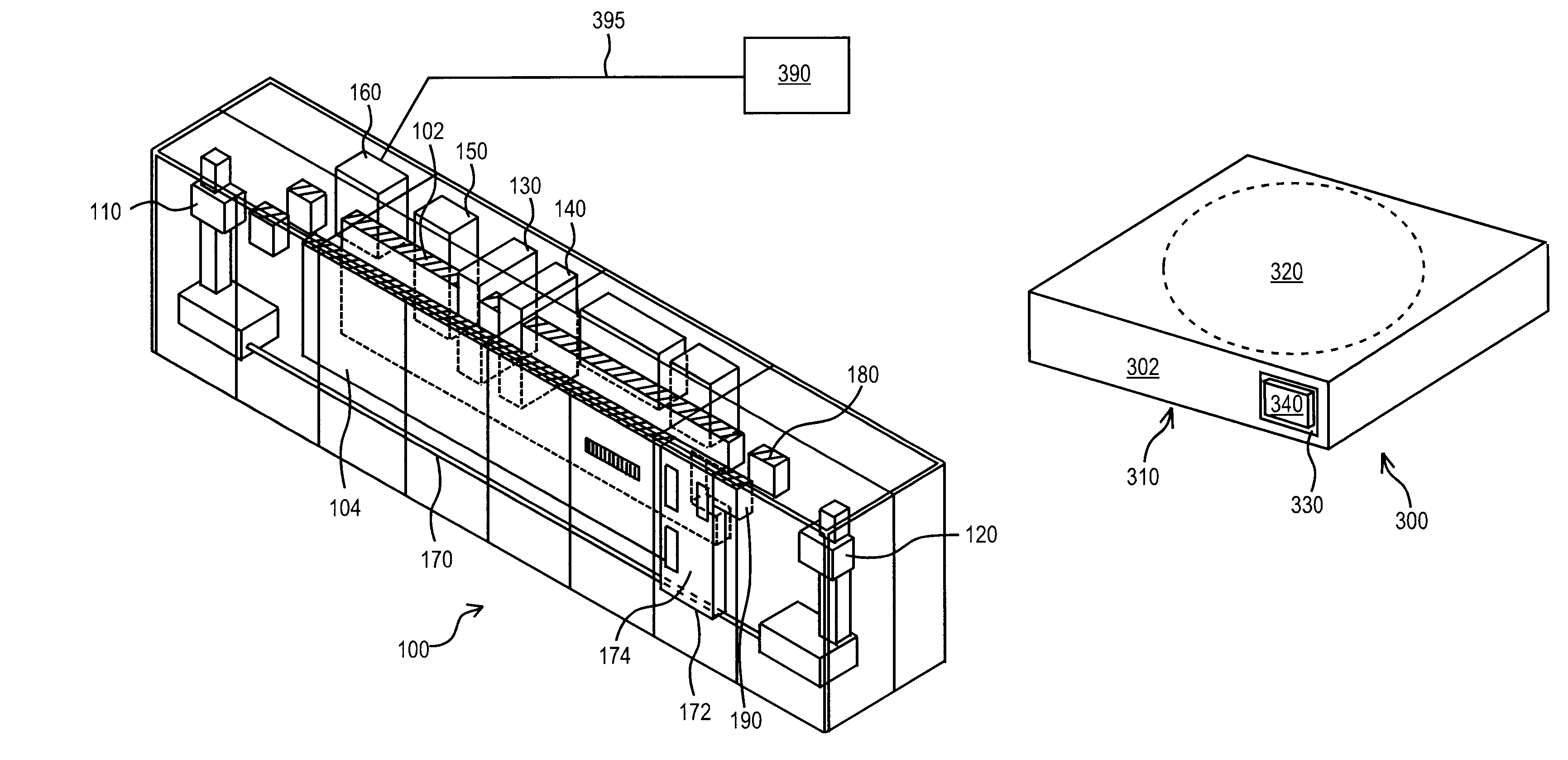 Portable data storage cartridge comprising a first information storage medium and a second information storage medium