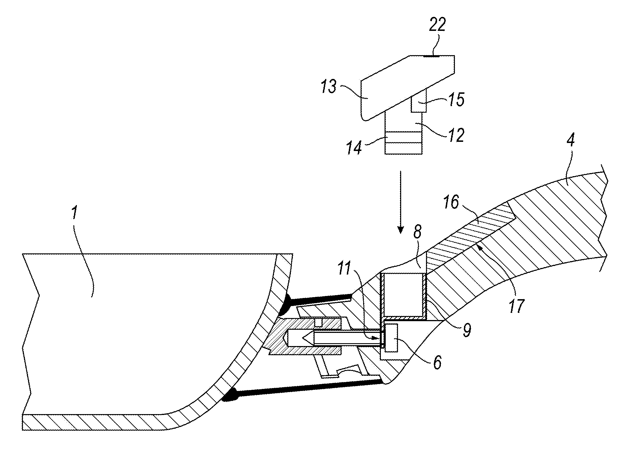 Food cooking container provided with a thermal indicator