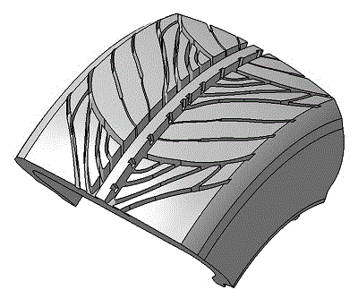 Pattern tyre with fixed rotation direction