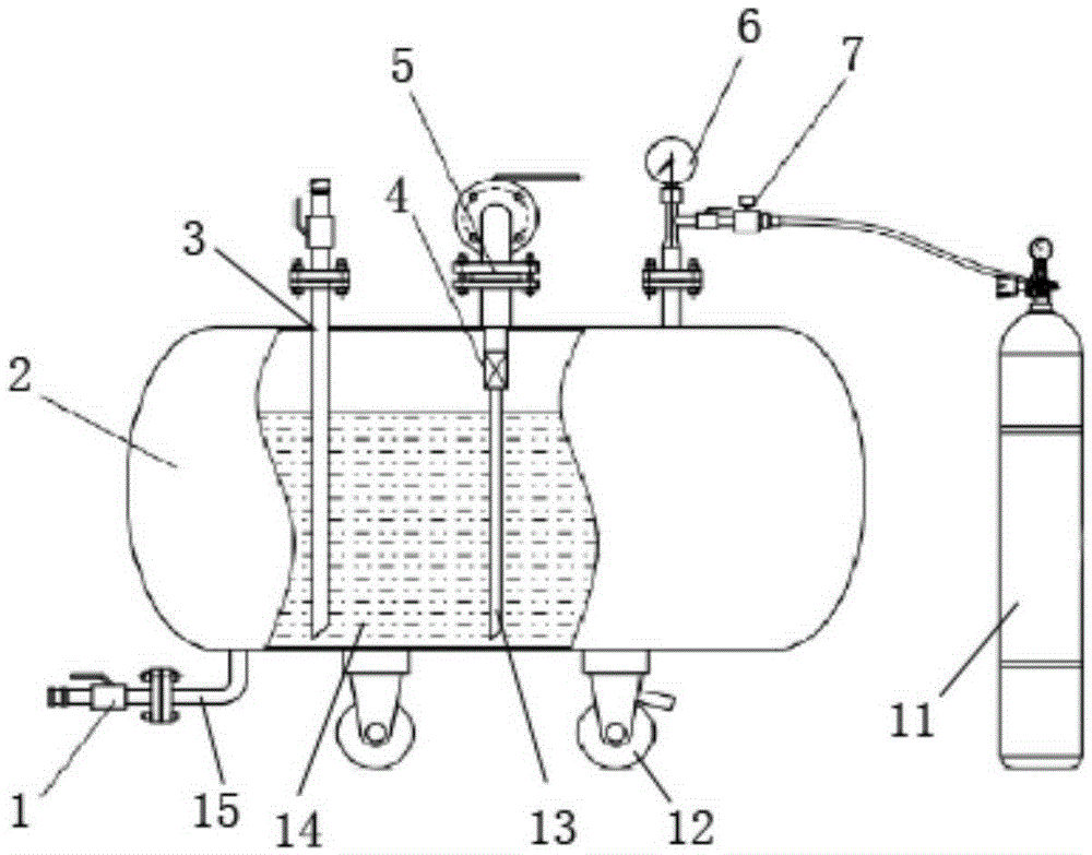 Energy storage type compressed gas foam fire extinguishing device