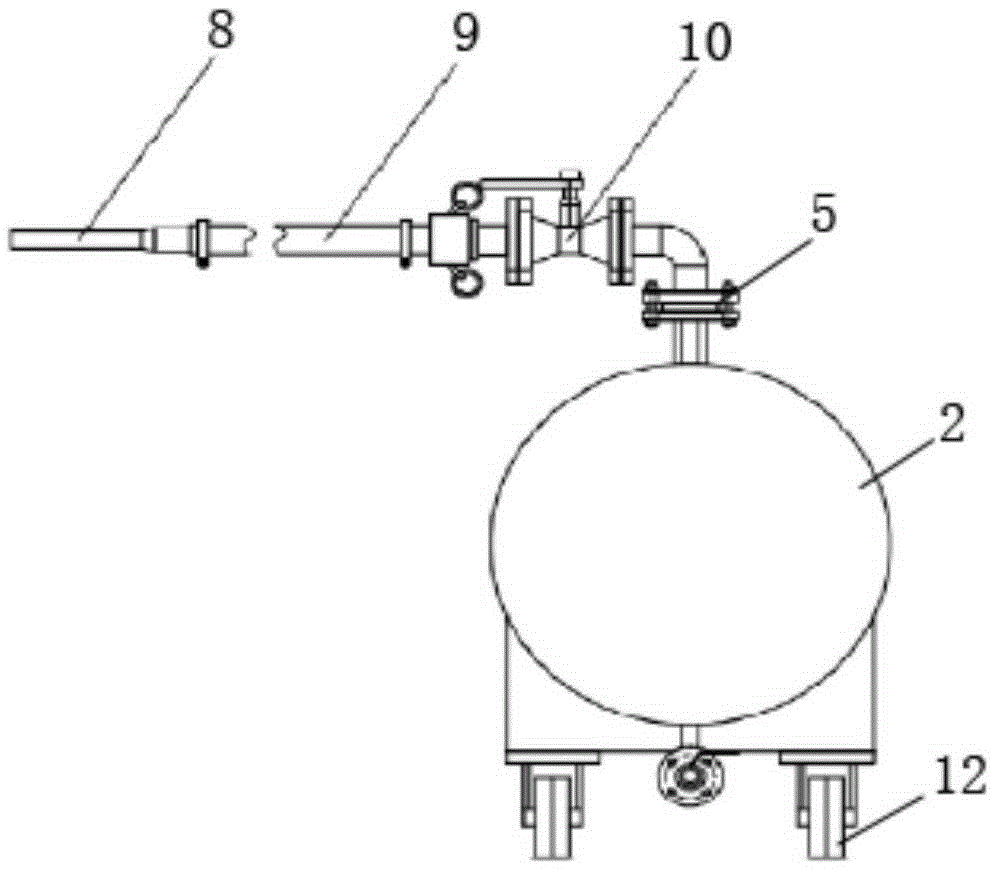 Energy storage type compressed gas foam fire extinguishing device