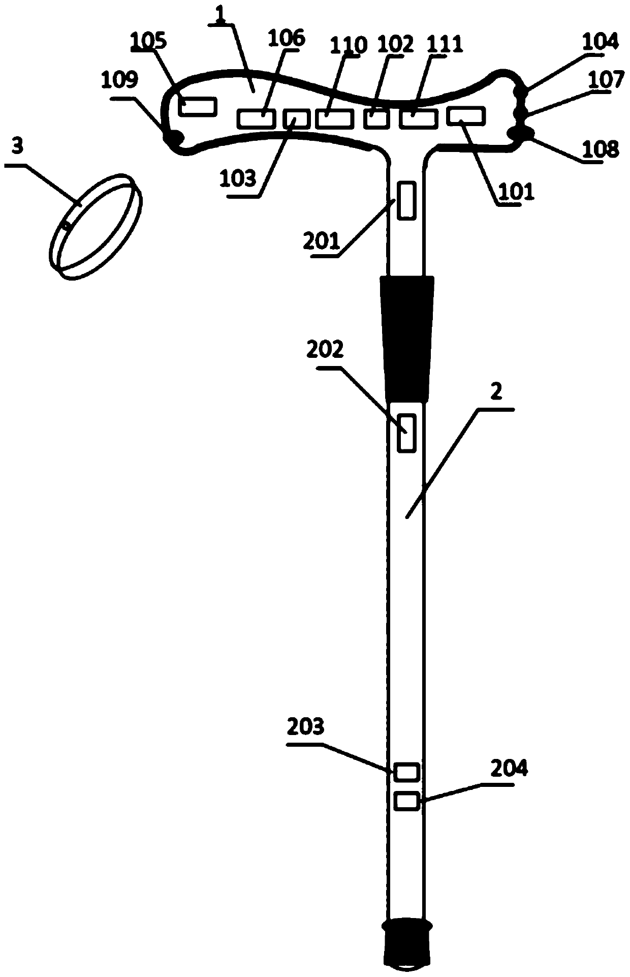 Multi-information remote monitoring intelligent walking stick and using method thereof