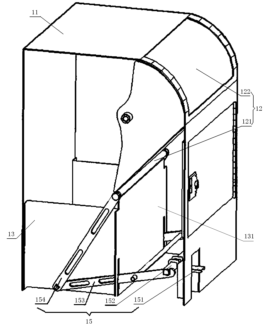 Buried garbage collection device