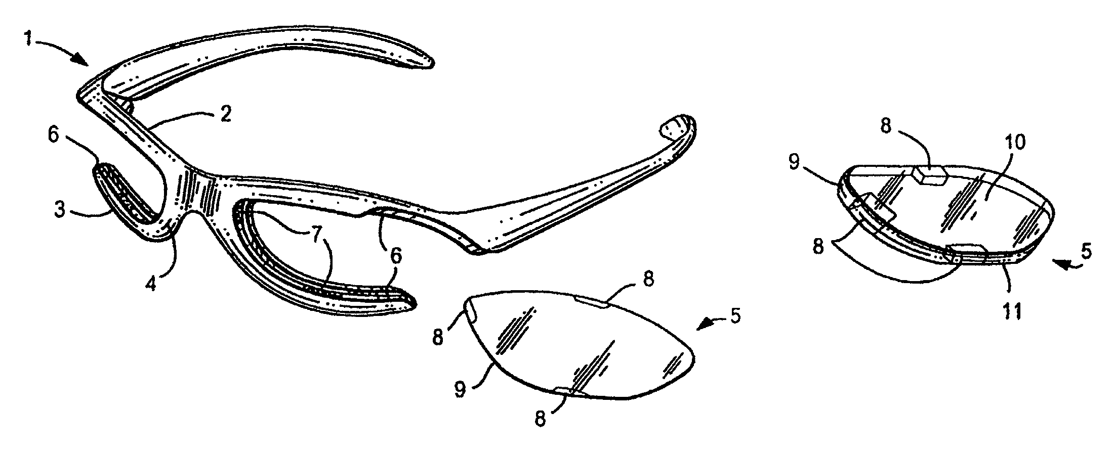 Eyewear frames with magnetic lens attachments