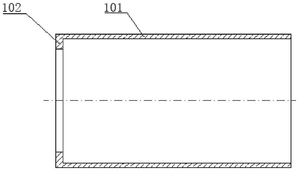 Glass tube necking inward-turning flange and manufacturing method and equipment thereof