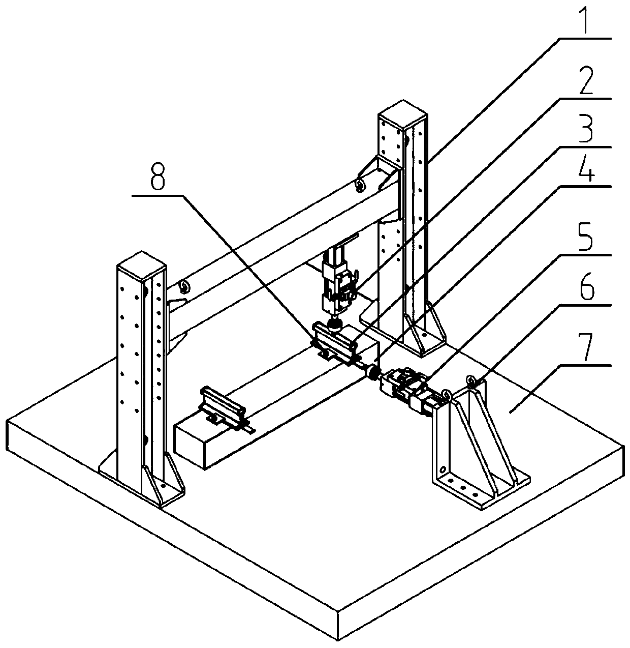 Railway fastener system comprehensive performance detection device and detection method