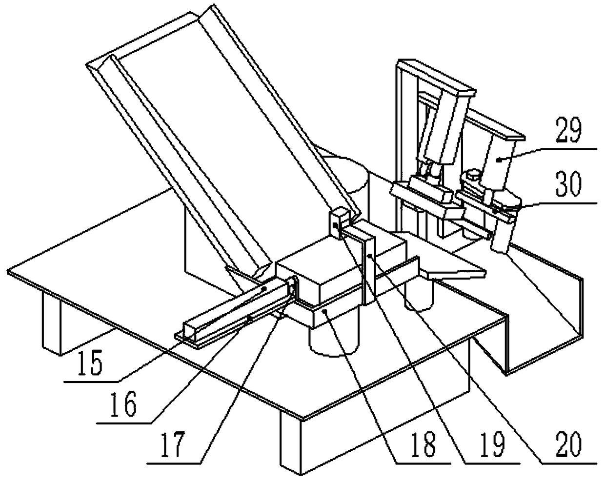 Automatic cutting device for red bricks for architectural engineering