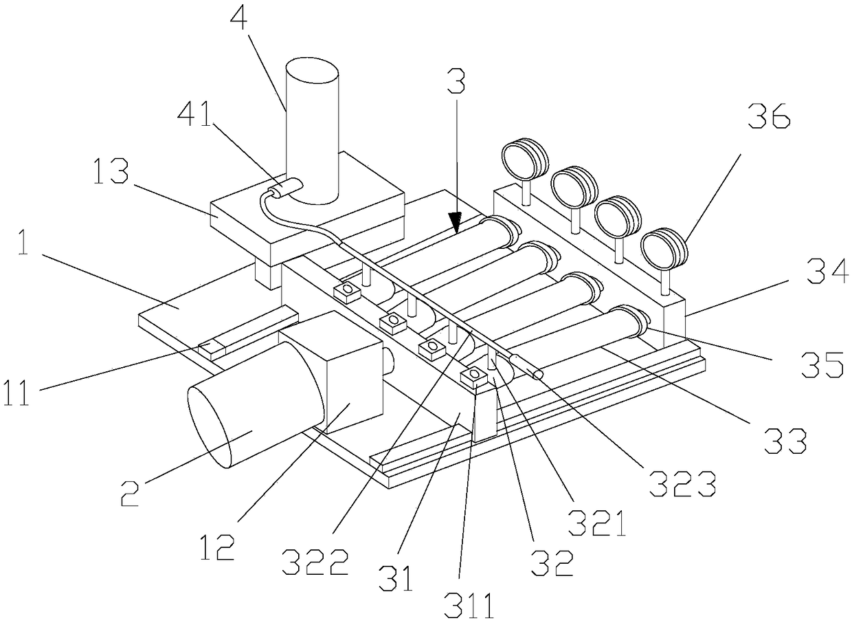 Pneumatic pipe joint testing device and detection method thereof