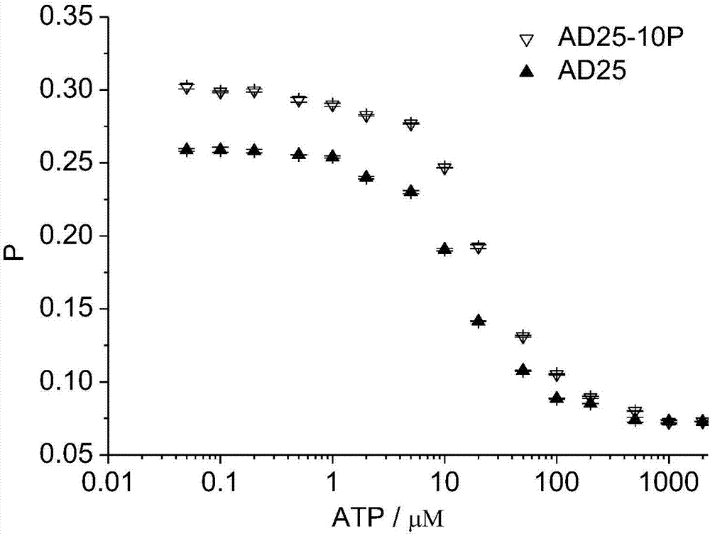 Kit for detecting ATP with nucleic acid aptamer and detection method thereof