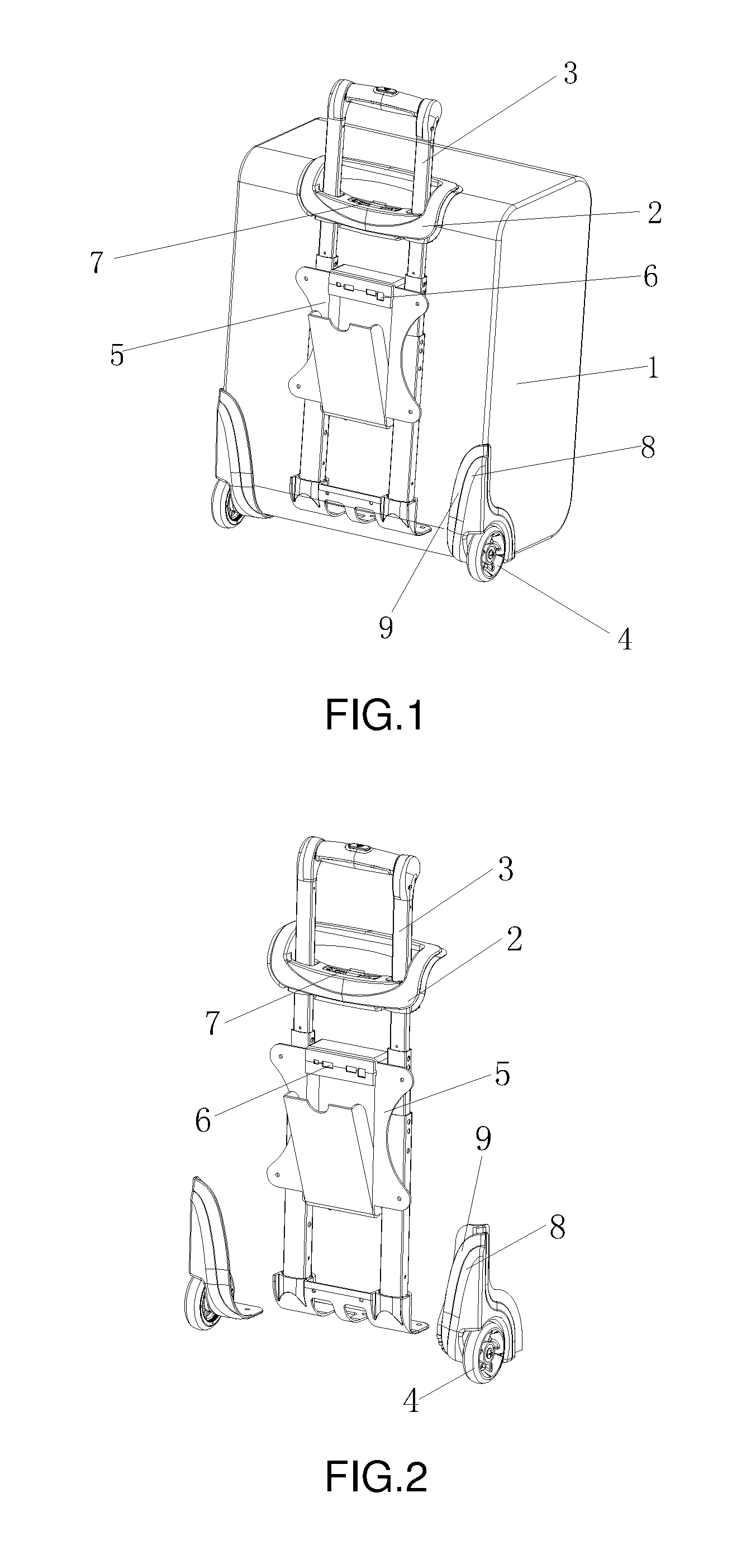 Luggage case with a power device