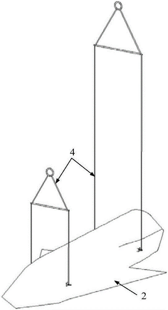 A sling structure for lifting and turning aircraft