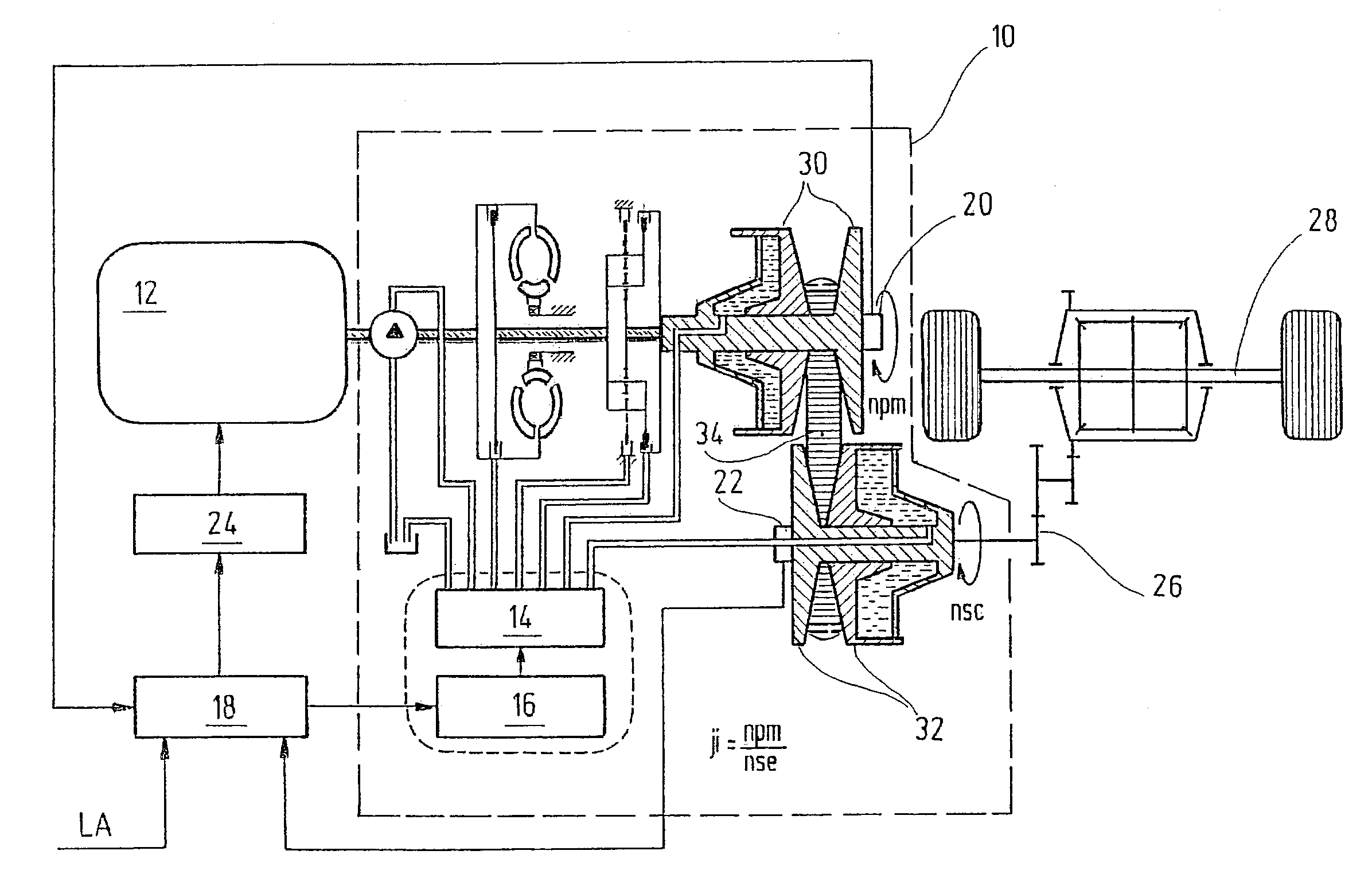 Method and system for identifying the degree of a slip of a belt part of a belt transmission