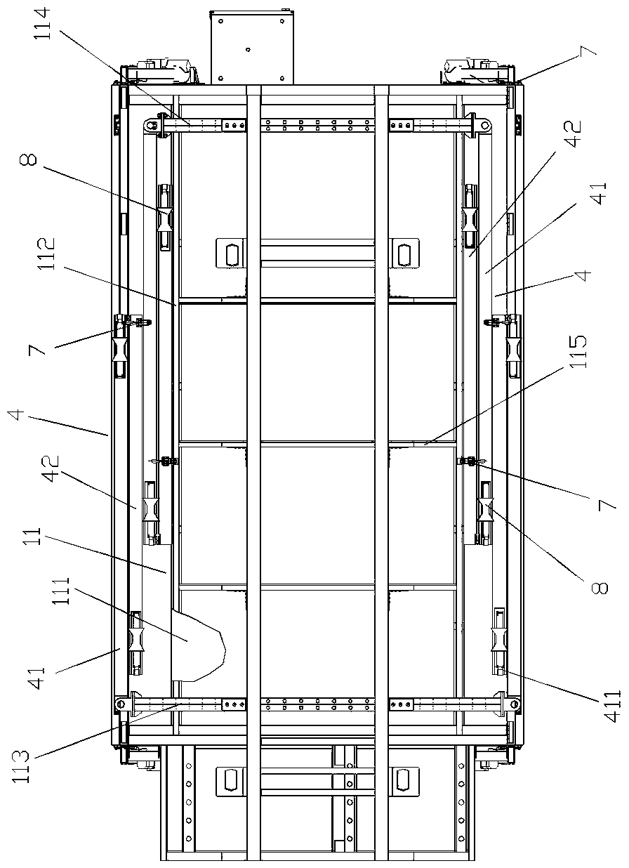 Rapid expansion compartment large platform and folding and unfolding method