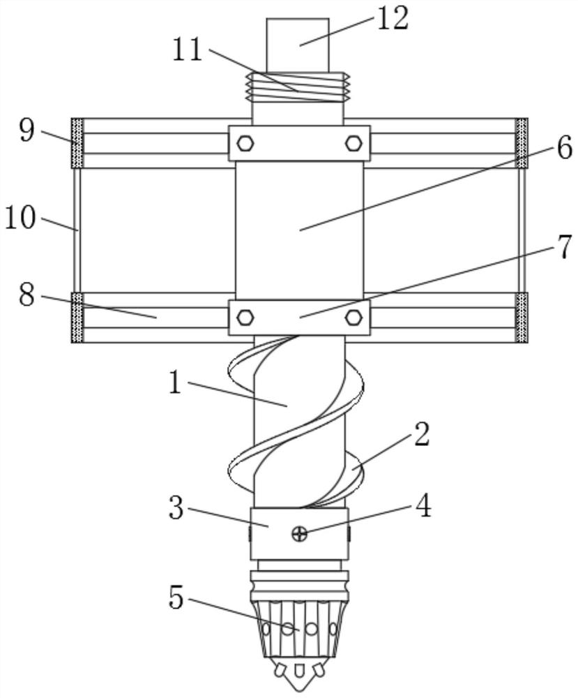 Special drill bit for pile foundation construction hole forming under complex geological conditions