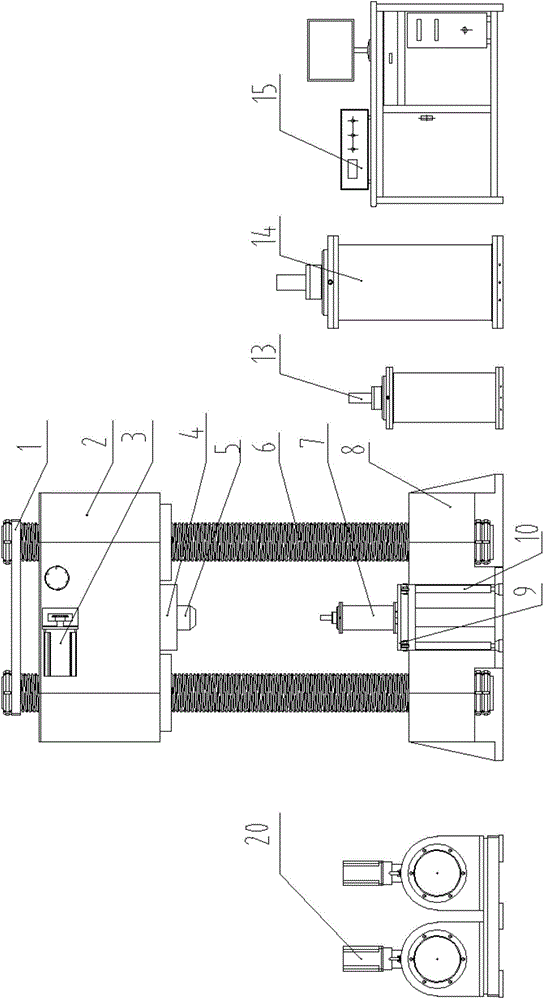 Large triaxial shear testing instrument for rockfill material degradation