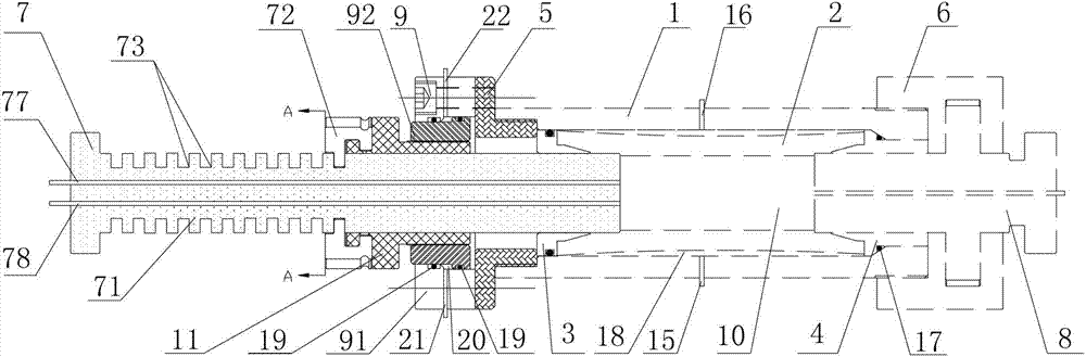 Axial pressure device used for core holder