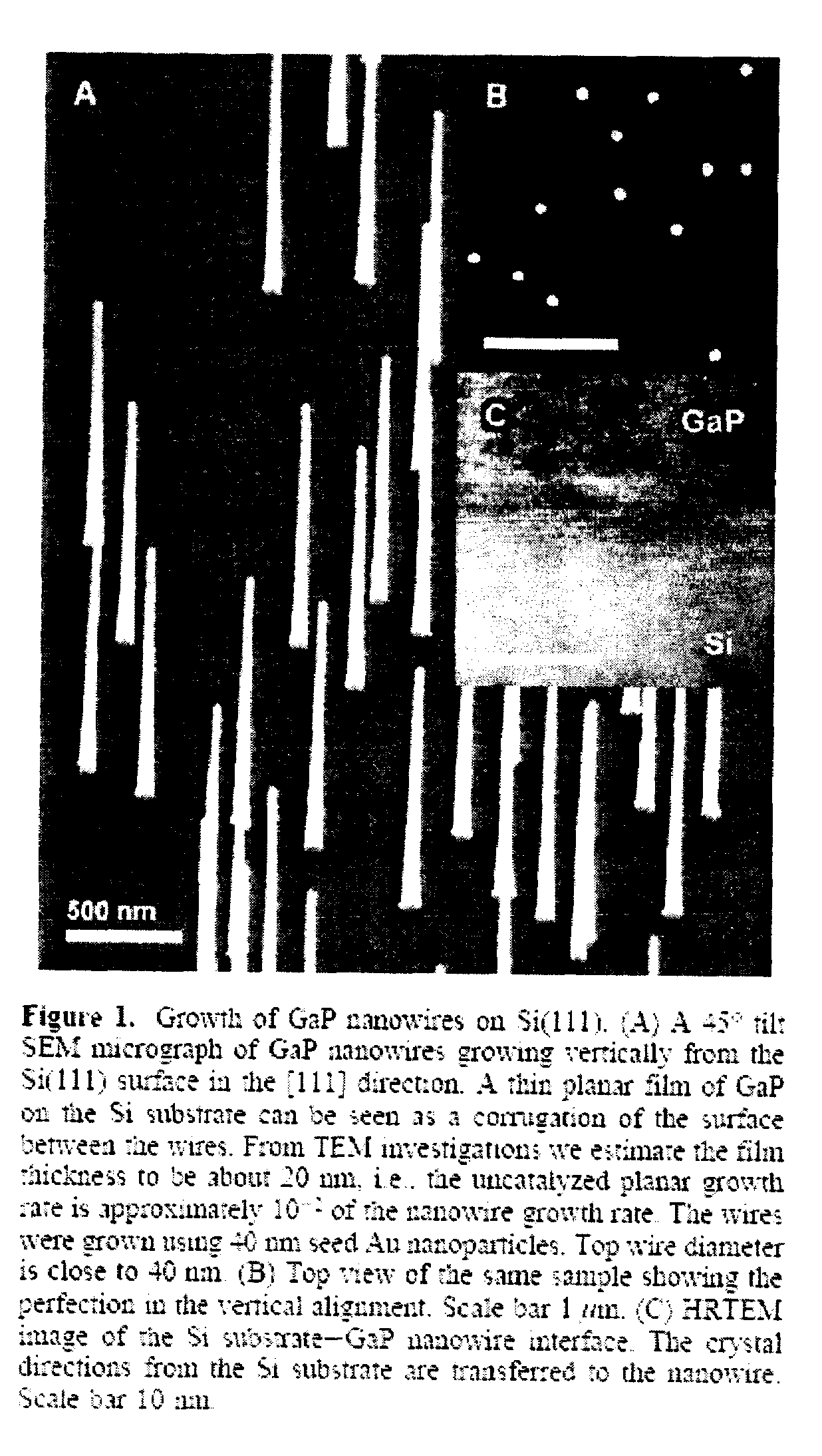 Formation of nanowhiskers on a substrate of dissimilar material