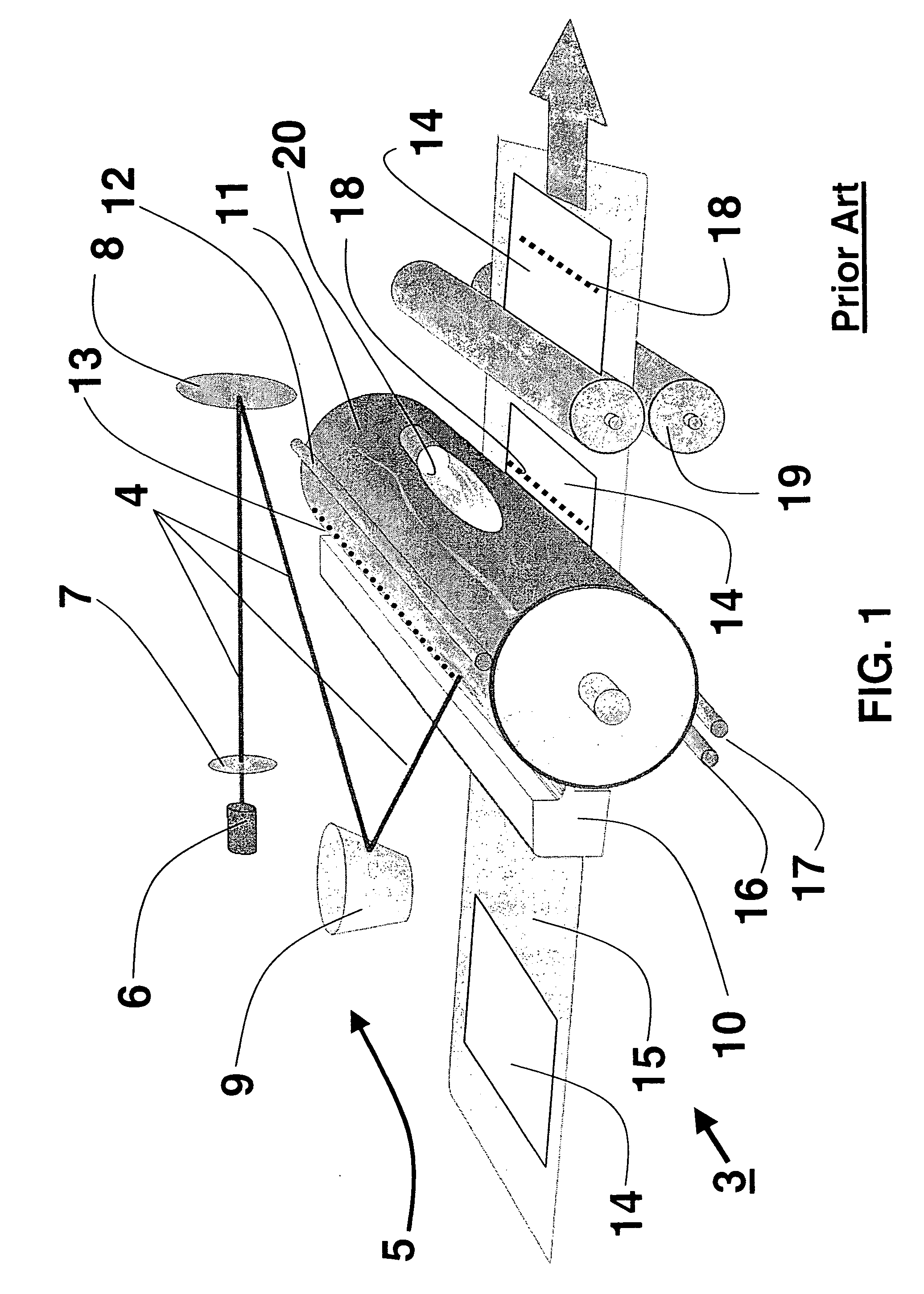 Flexible organic laser printer