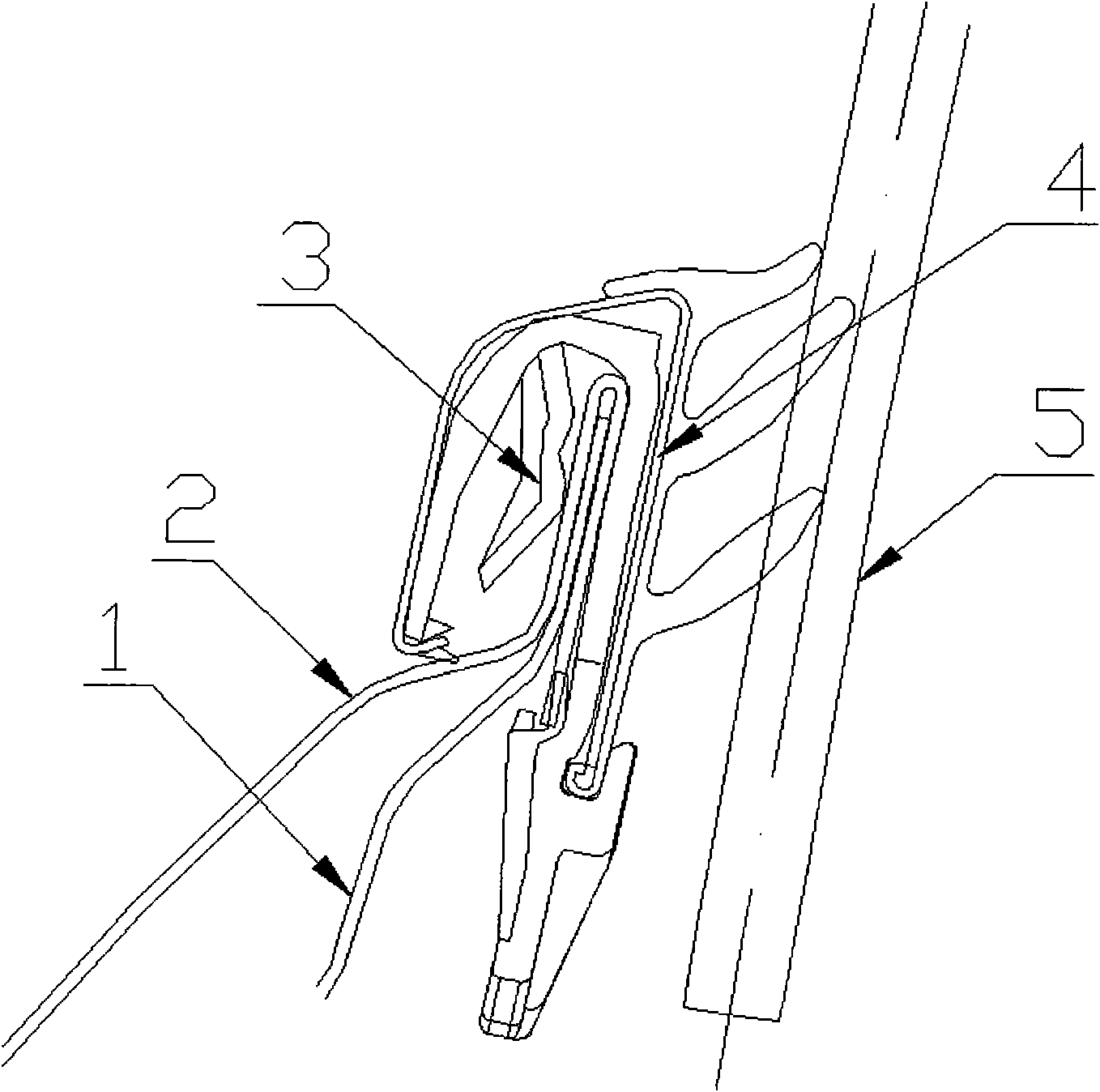 Outer holding strip assembly of automobile door