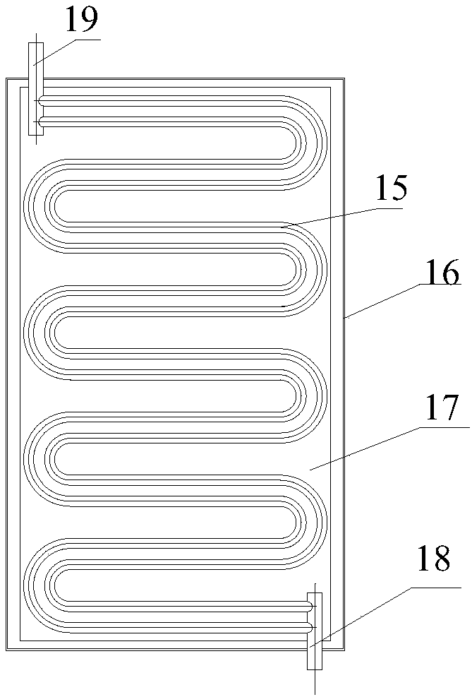 A waste heat power generation device based on organic flash cycle on the side wall of aluminum electrolytic cell