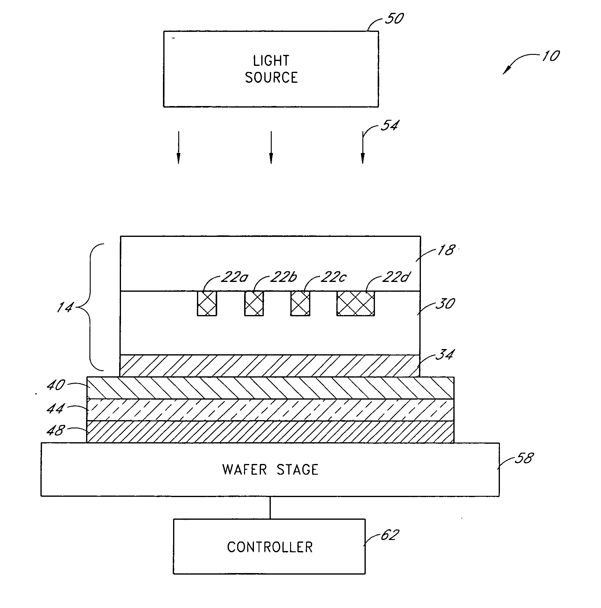 Photolithographic systems and methods for producing sub-diffraction-limited features