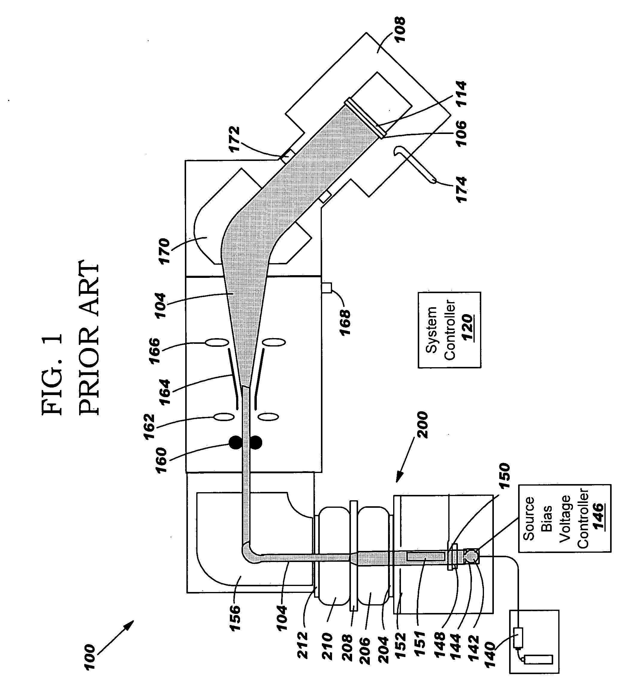 Weakening focusing effect of acceleration-deceleration column of ion implanter