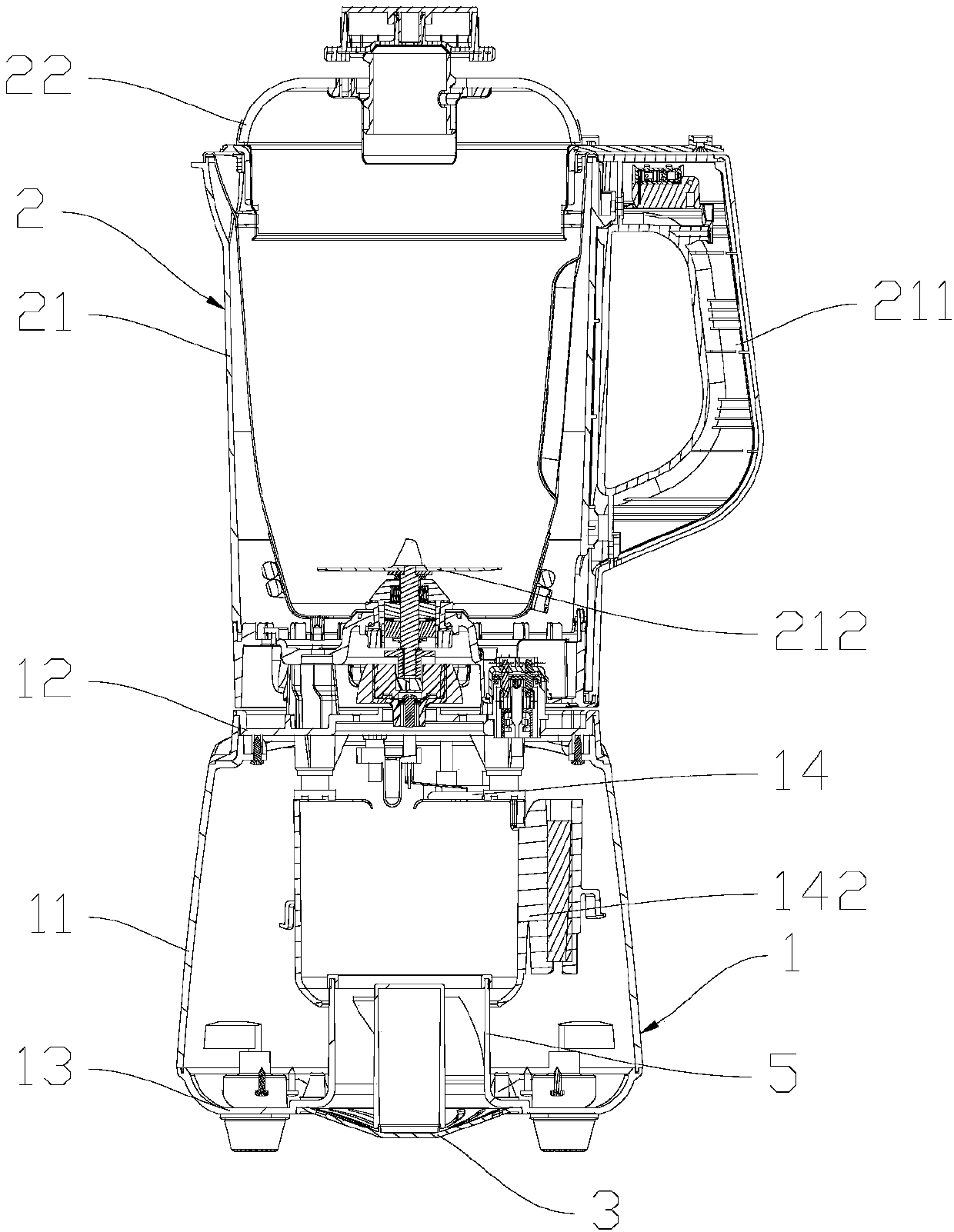 Low-noise food processor