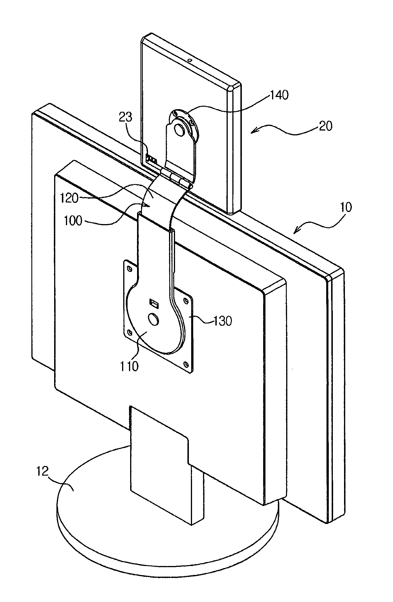 Supporting device and dual display unit having the same