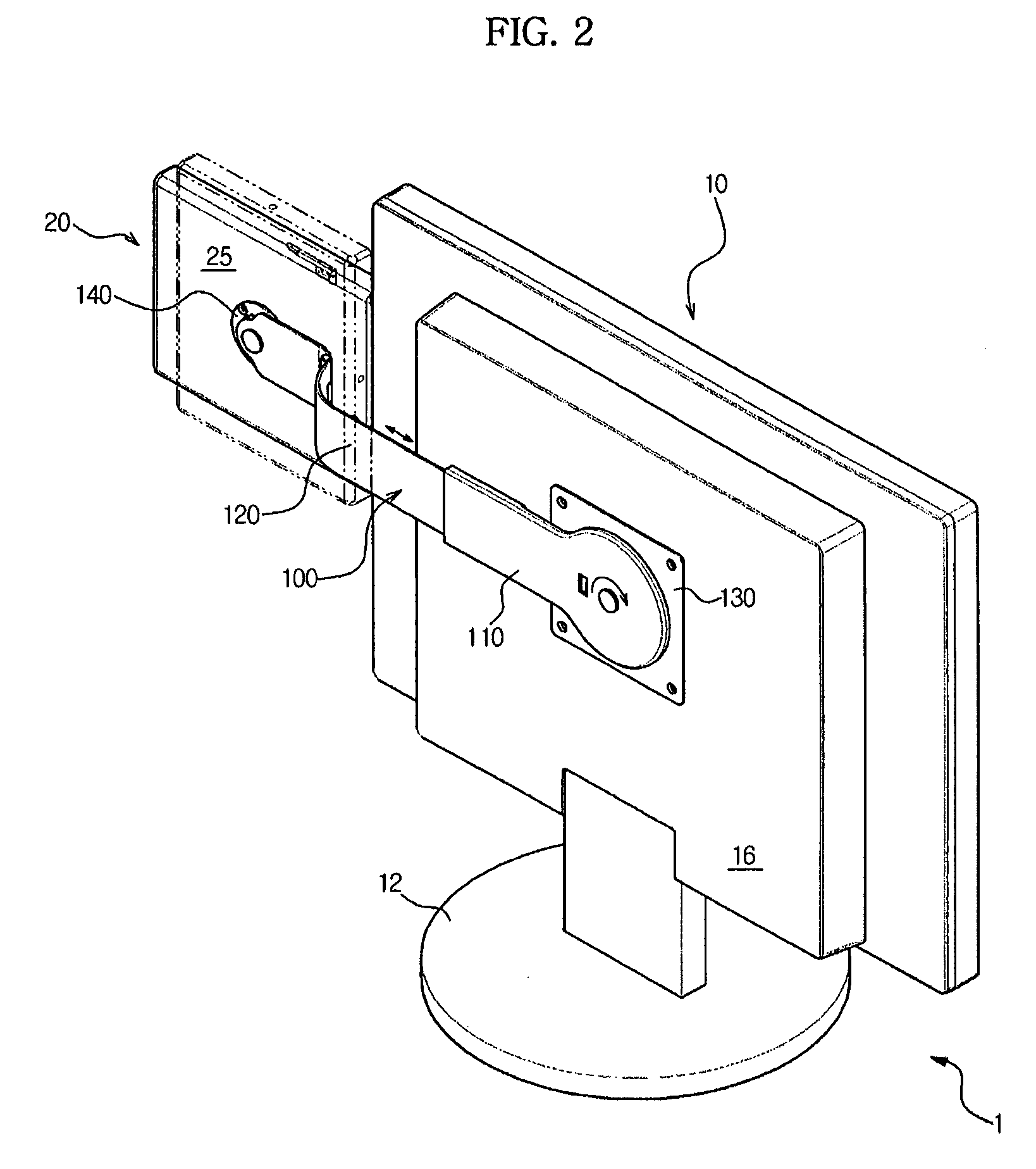 Supporting device and dual display unit having the same