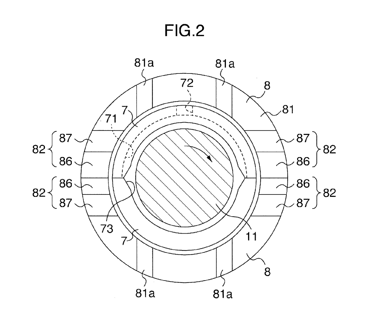 Half thrust bearing and bearing device for crankshaft of internal combustion engine