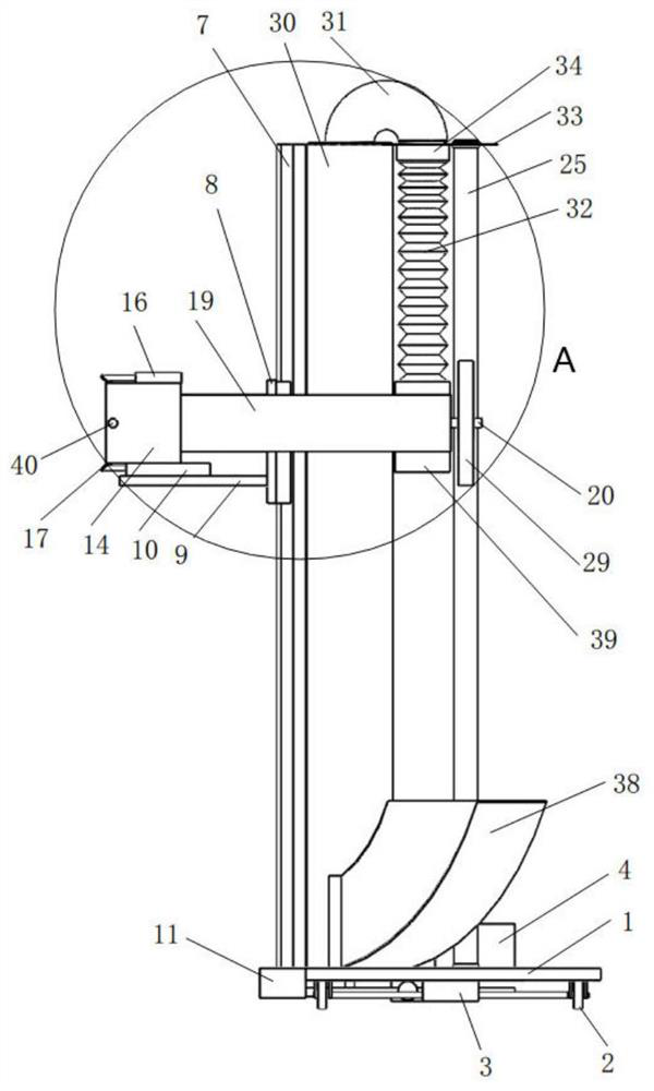 Full-automatic continuous plastering device for decoration construction