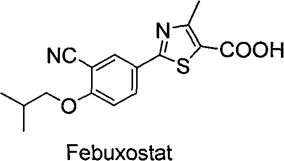 Synthetic method of 2-aryl nitrile thiazole derivatives and intermediates