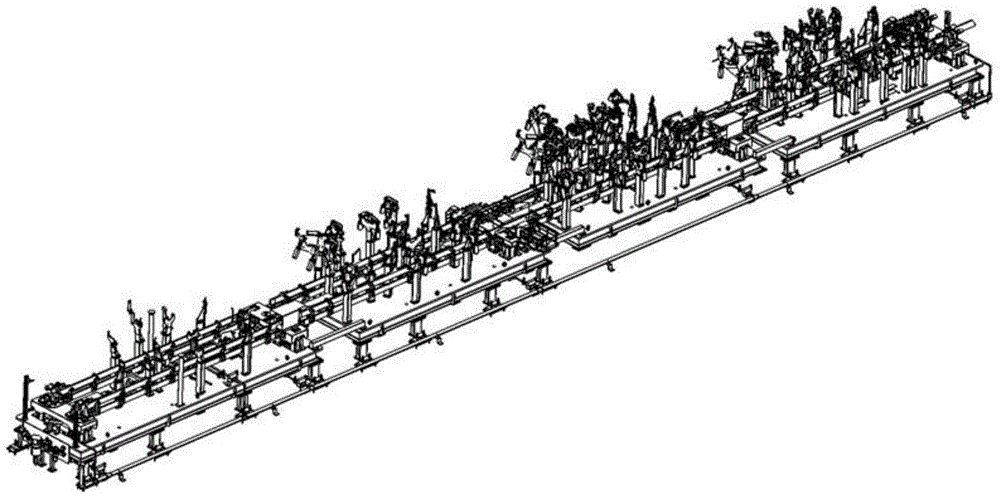 SUV (Sport Utility Vehicle) vehicle automatic welding production line and production method thereof