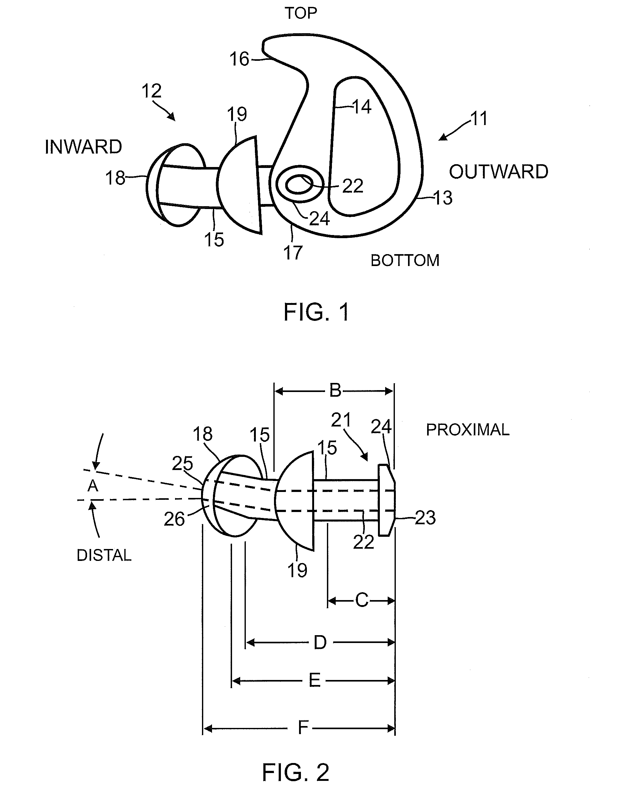 Adjustable length ear insert