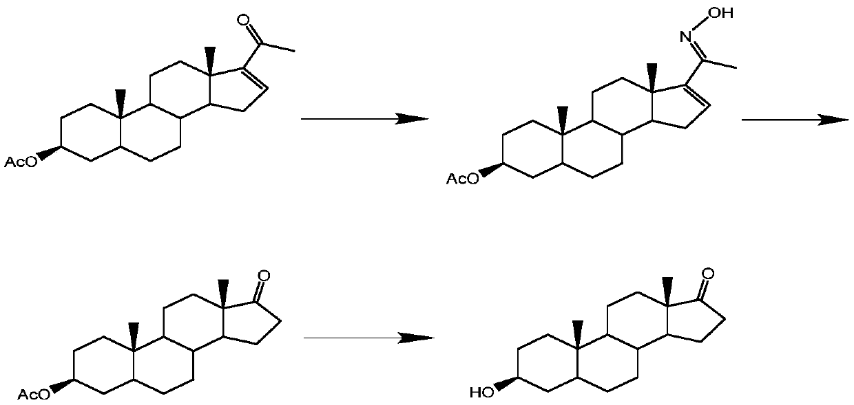 Method for preparing epiandrosterone with androstenedione as raw material