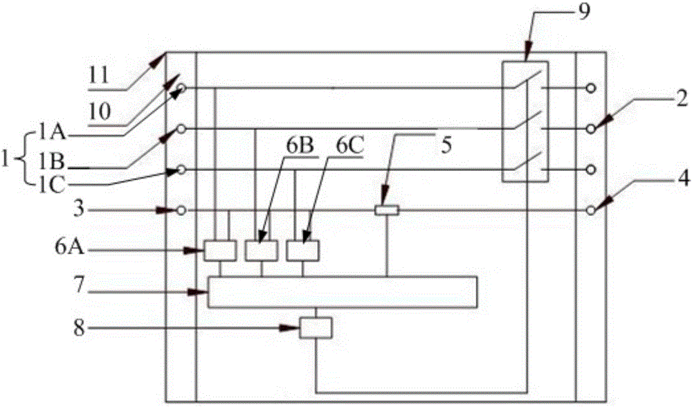 Self-adaptive zero line broken protection device and system