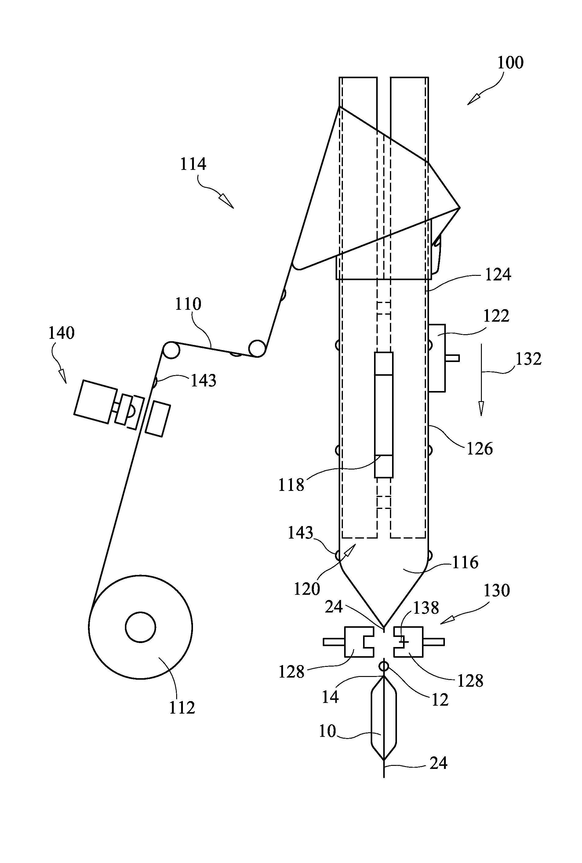 Tubular bagging machine and method