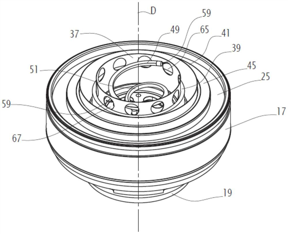 Electrodynamic loudspeakers including feeder wires inwardly relative to the former