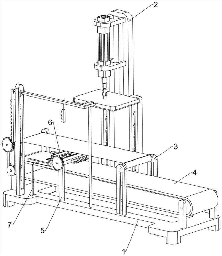 A shrink film sealing and cutting packaging machine