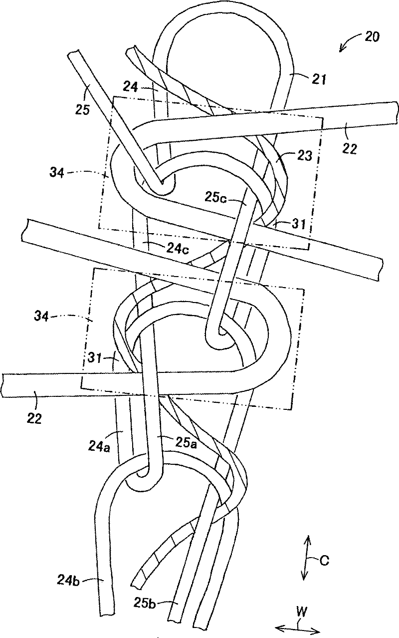 Method for producing knitted lace and knitted lace