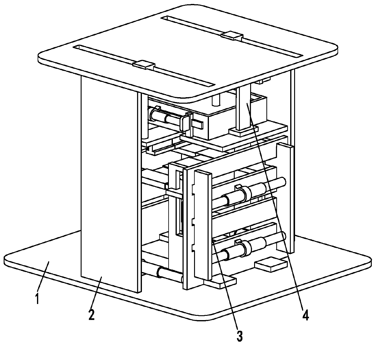 An automatic gluing equipment for composite wood boards