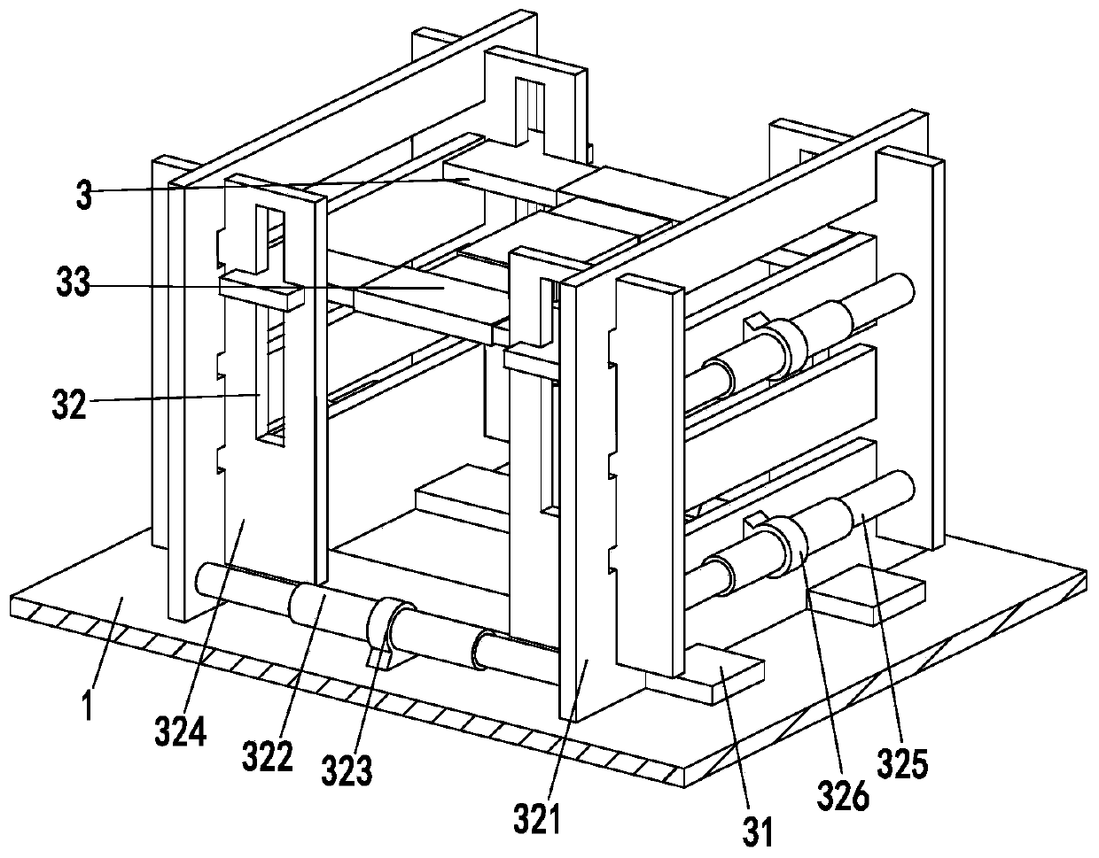 An automatic gluing equipment for composite wood boards